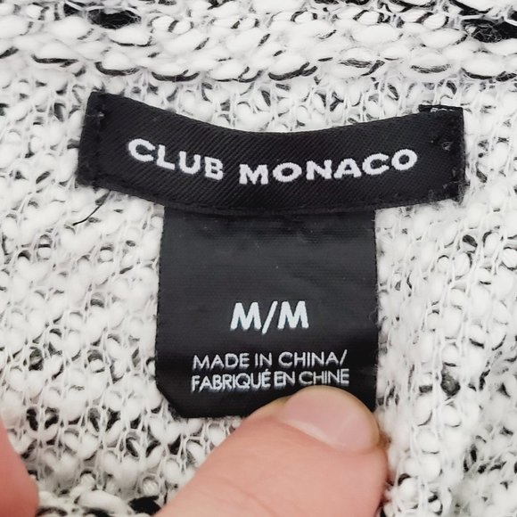 CLUB MONACO Cotton Marled Grey Cowl Bow Neck Sweater - Picture 8 of 11